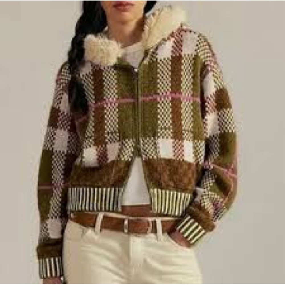 Free People Womens Namesake Faux Fur Lined Hoodie